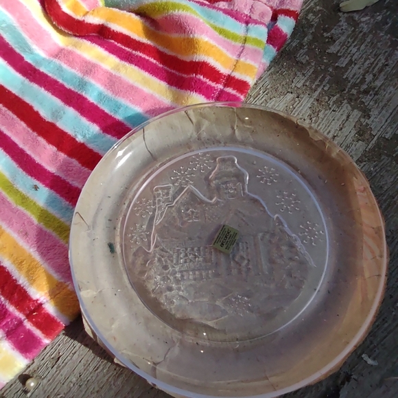 Arcoror Christmas plates etched set of 4 never used NWT - Picture 2 of 10